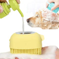 Bathroom Dog Bath Brush Massage Gloves Soft Safety Silicone Comb with 