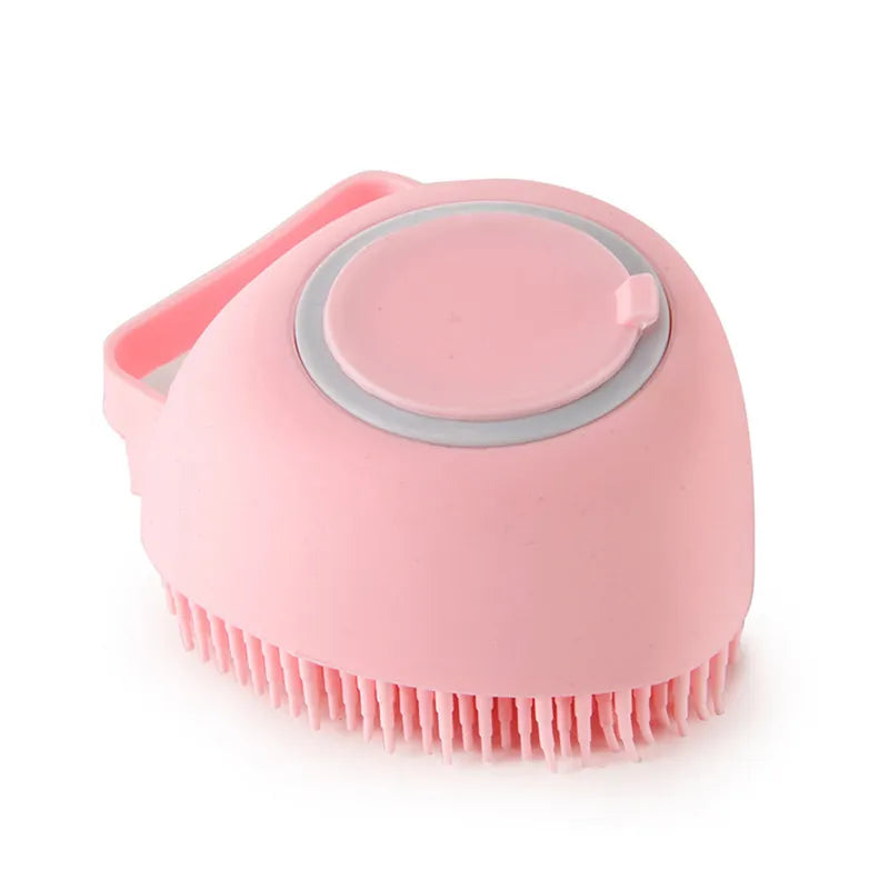 Bathroom Dog Bath Brush Massage Gloves Soft Safety Silicone Comb with 